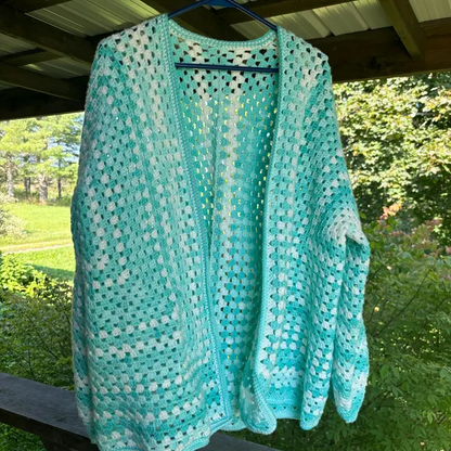 Cozy Elegance – Granny Hexagon Crochet Cardigan Pattern