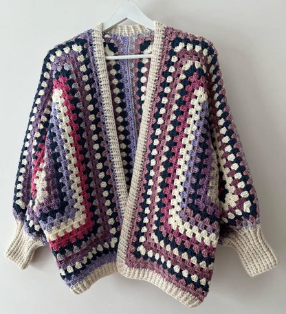 Cozy Elegance – Granny Hexagon Crochet Cardigan Pattern