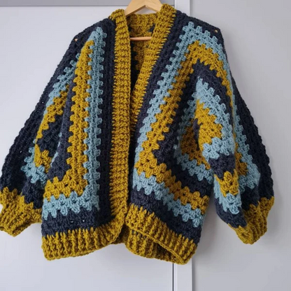 Cozy Elegance – Granny Hexagon Crochet Cardigan Pattern