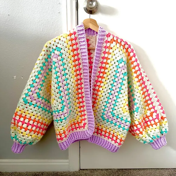 Cozy Elegance – Granny Hexagon Crochet Cardigan Pattern